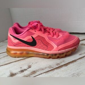 NIKE AIR MAX 2014 hyper pink mesh womens sneakers sz 8.5 EUC 621078-601 GOAT